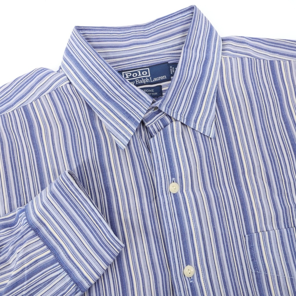 Polo Ralph Lauren Jerome Striped Button Down Blue Long Sleeve Mens L